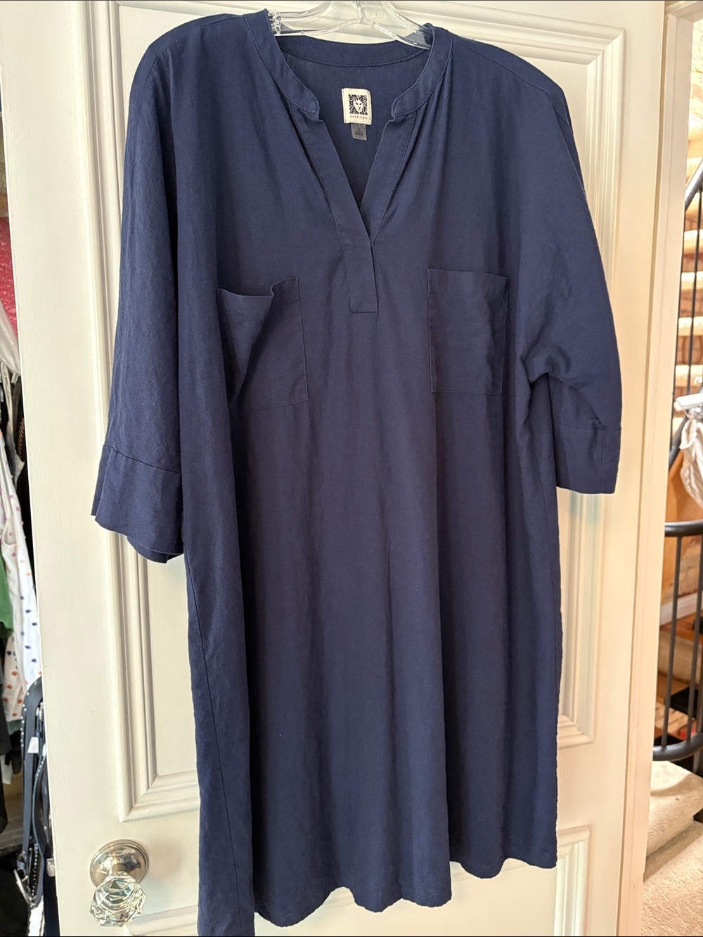 Anne Klein Navy Blue Tunic Dress